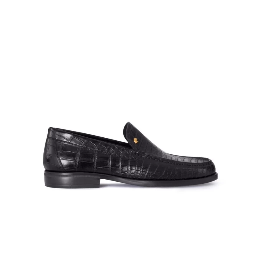 Stefano Ricci Luxury Matted Crocodile Leather Loafers for Men - Premium Handcrafted Slip-On Dress Shoes