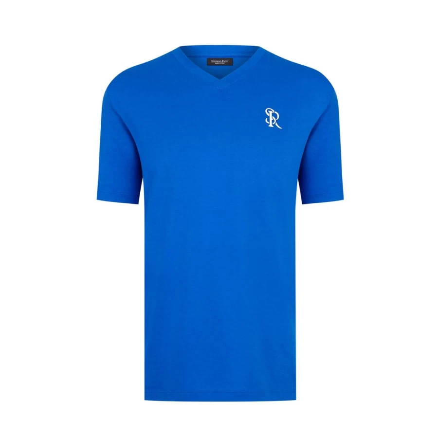 Stefano Ricci Men's B019 V-Neck T-Shirt for Luxury Casual Wear