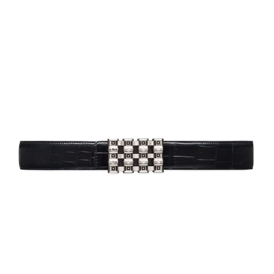 Stefano Ricci Luxury Matted Crocodile Skin Belt for Men - Premium Designer Accessory