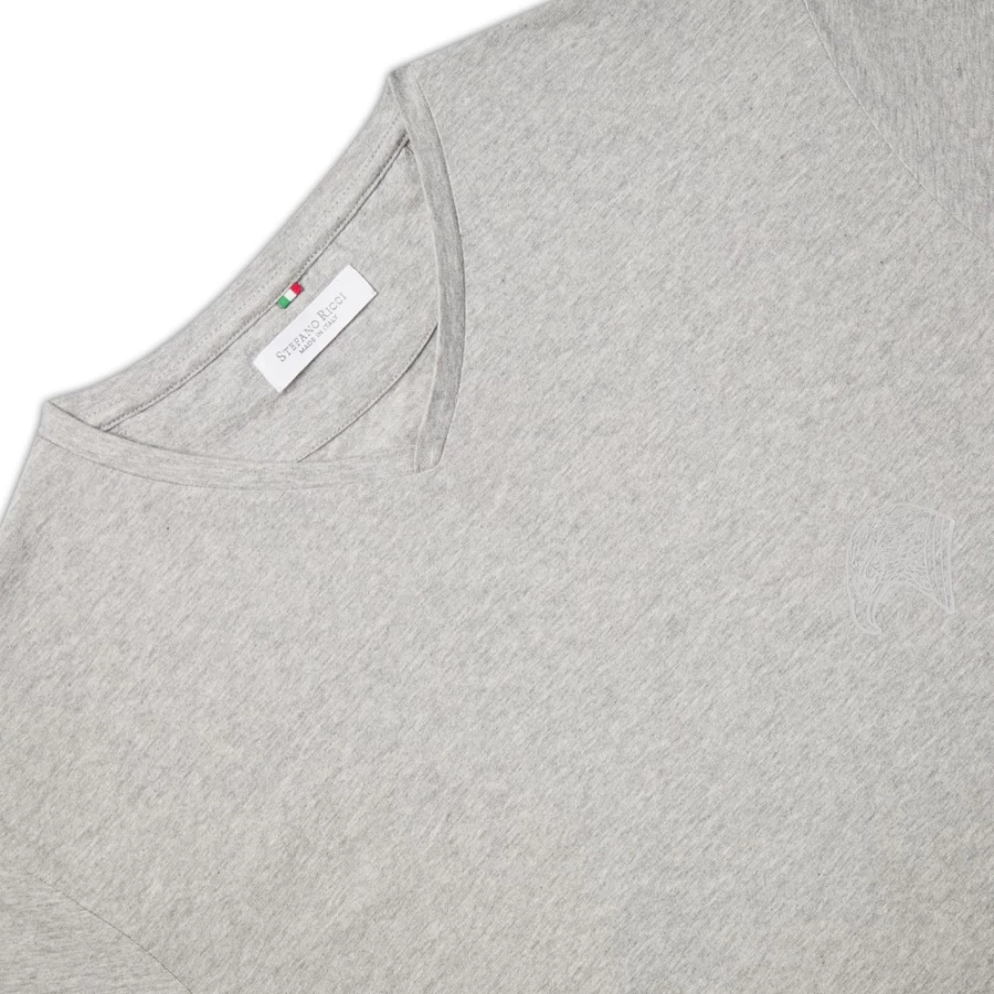 Stefano Ricci Men's Premium V-Neck T-Shirt - Luxury Cotton Comfort Fit