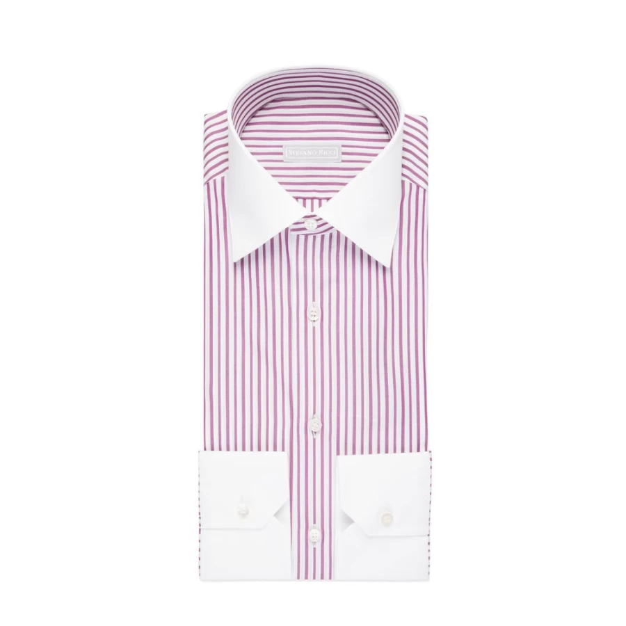 "Stefano Ricci Men's Handmade Barolo Shirt – Luxury Italian Dress Shirt"