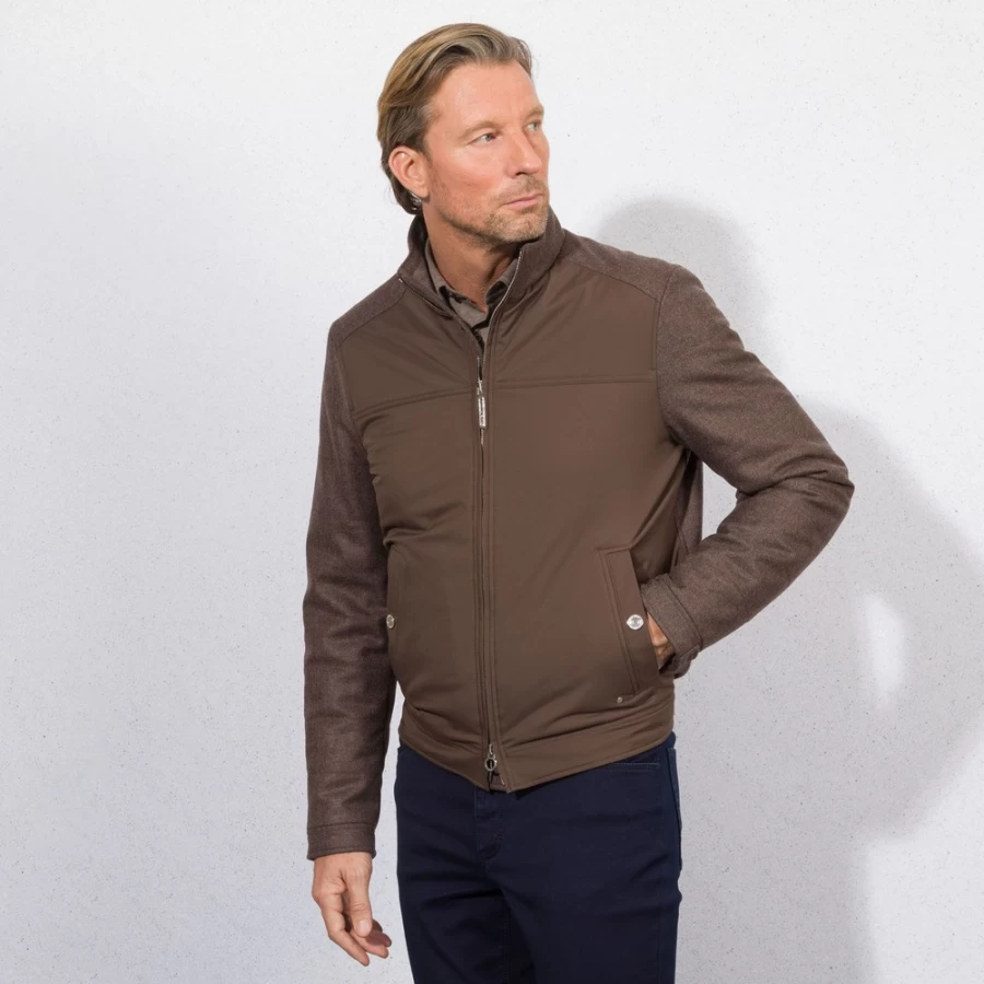 Stefano Ricci Men's Virgin Wool Cashmere Blouson Jacket – Luxury Knitwear Coat