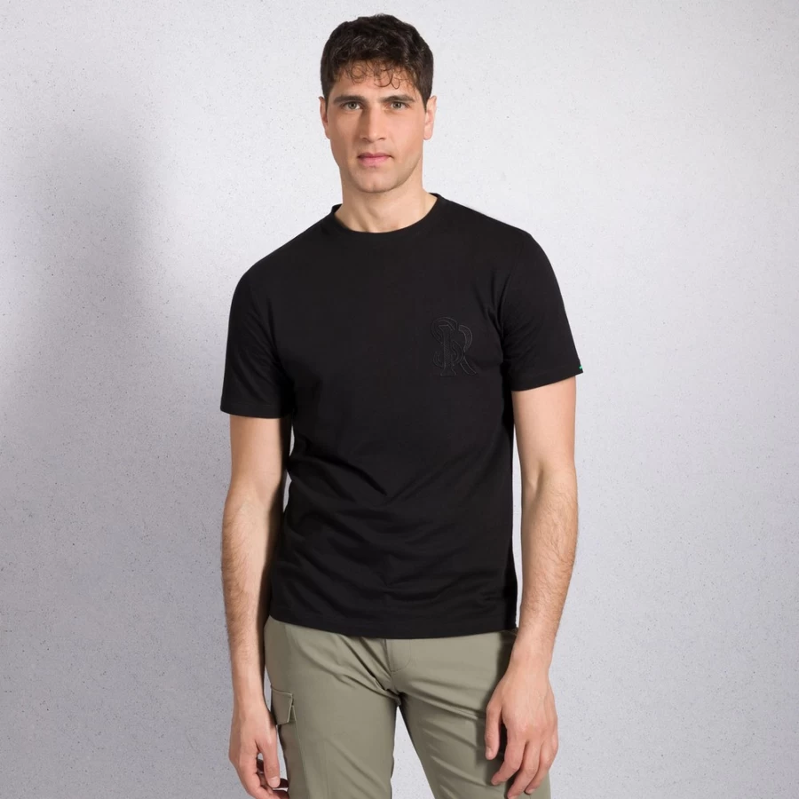 Stefano Ricci Men's Luxury T-Shirt in Color N999 - Premium Cotton Fashion Tee