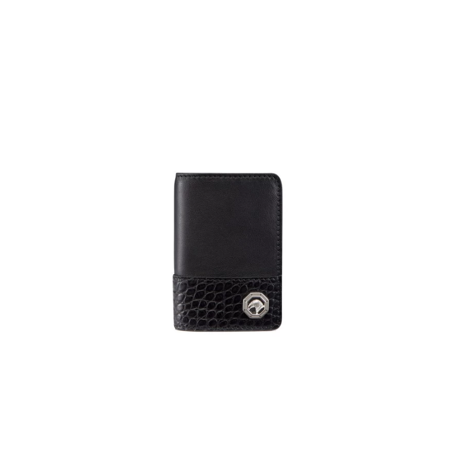"Stefano Ricci Luxury Calfskin & Alligator Leather Card Holder For Men"