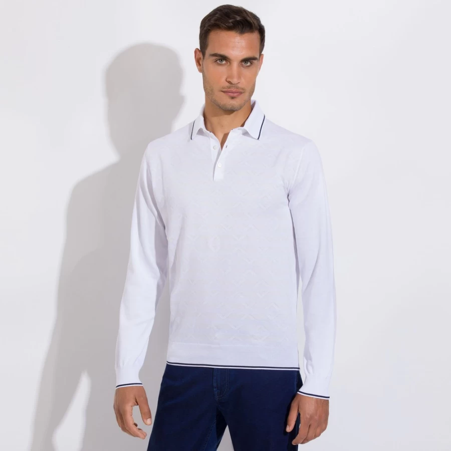 Stefano Ricci Men's Premium Three-Button Polo Shirt – Classic Fit Luxury Cotton Top