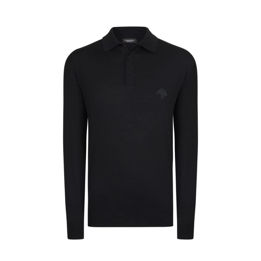"Stefano Ricci Men's Premium Three-Button Polo Shirt – Luxury Cotton Knit Top"