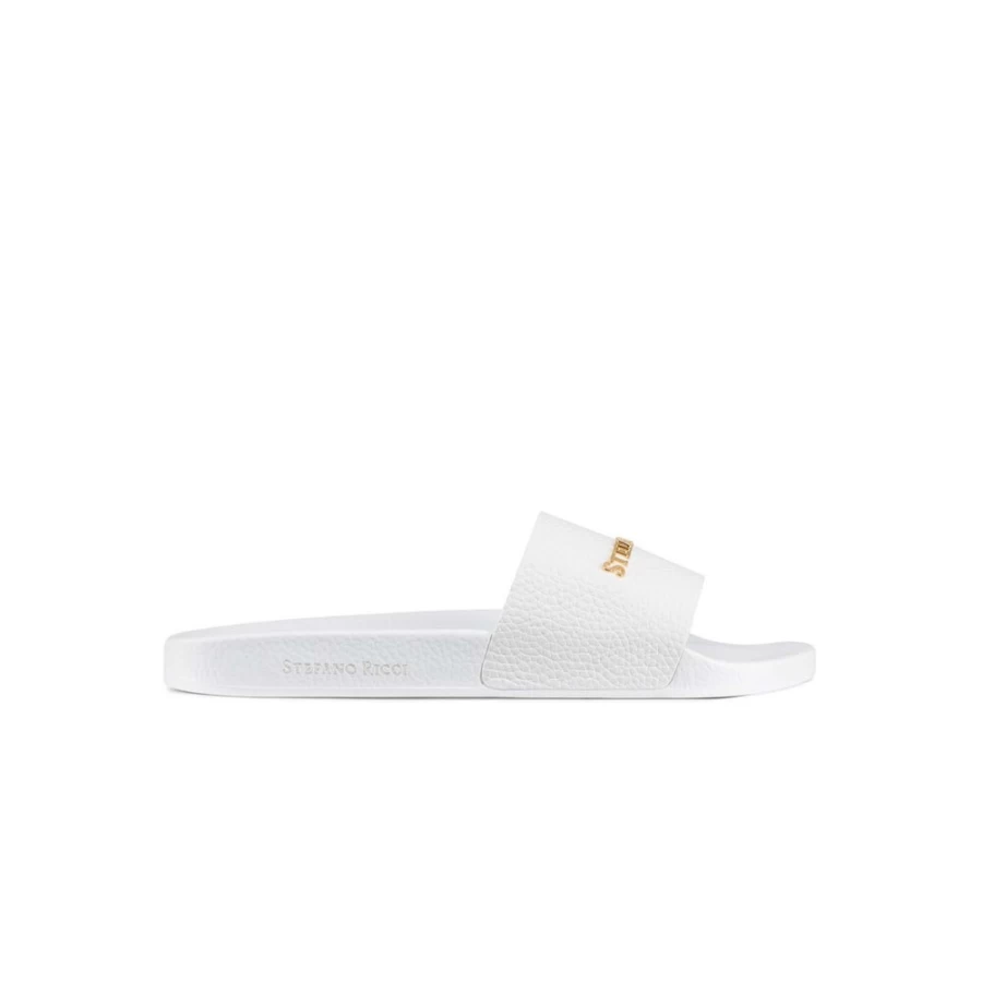 "Stefano Ricci W007 Calfskin Leather Slides | Luxury Men's Sandals"