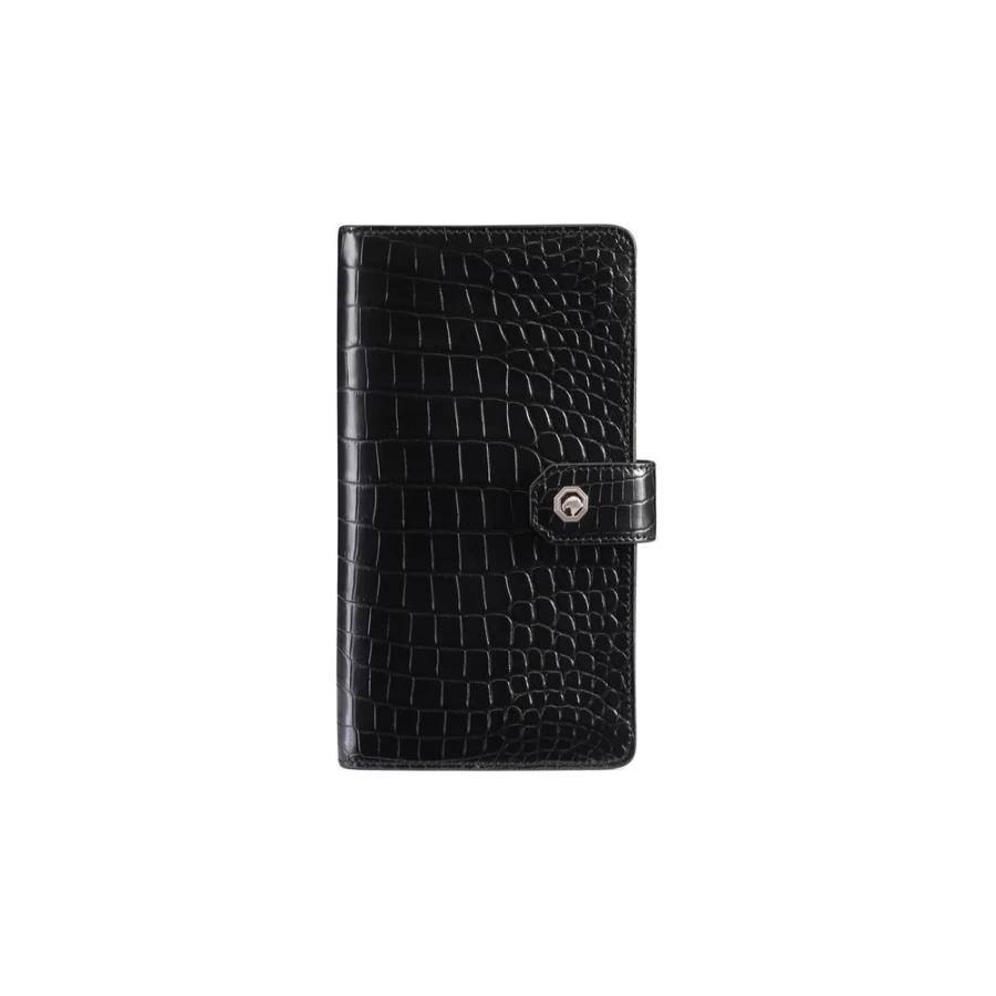 Stefano Ricci Luxury Matted Crocodile & Calfskin Leather Wallet in N999 Brown