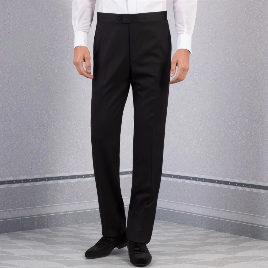 "Stefano Ricci Men's Luxury Tuxedo Pants in Classic Black (160509_008)"