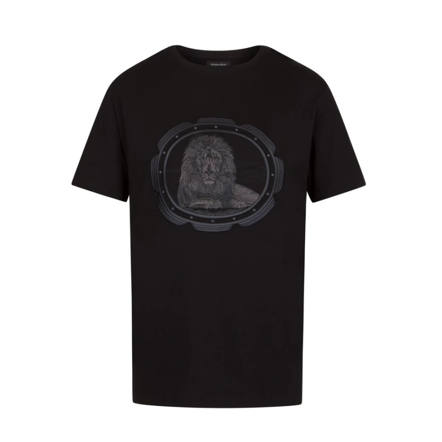 Stefano Ricci Men's Luxury Crewneck T-Shirt Premium Cotton Classic Fit