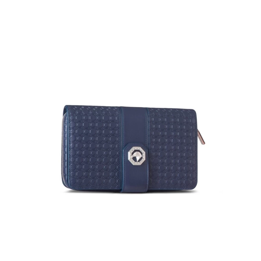 "Stefano Ricci Genuine Leather Zip Pouch - Premium Luxury Wallet & Accessory Organizer"