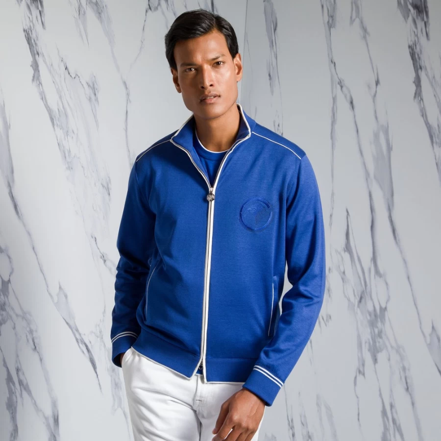 Stefano Ricci Men's Premium Jogging Suit Blouson - Luxury Tracksuit Jacket for Men