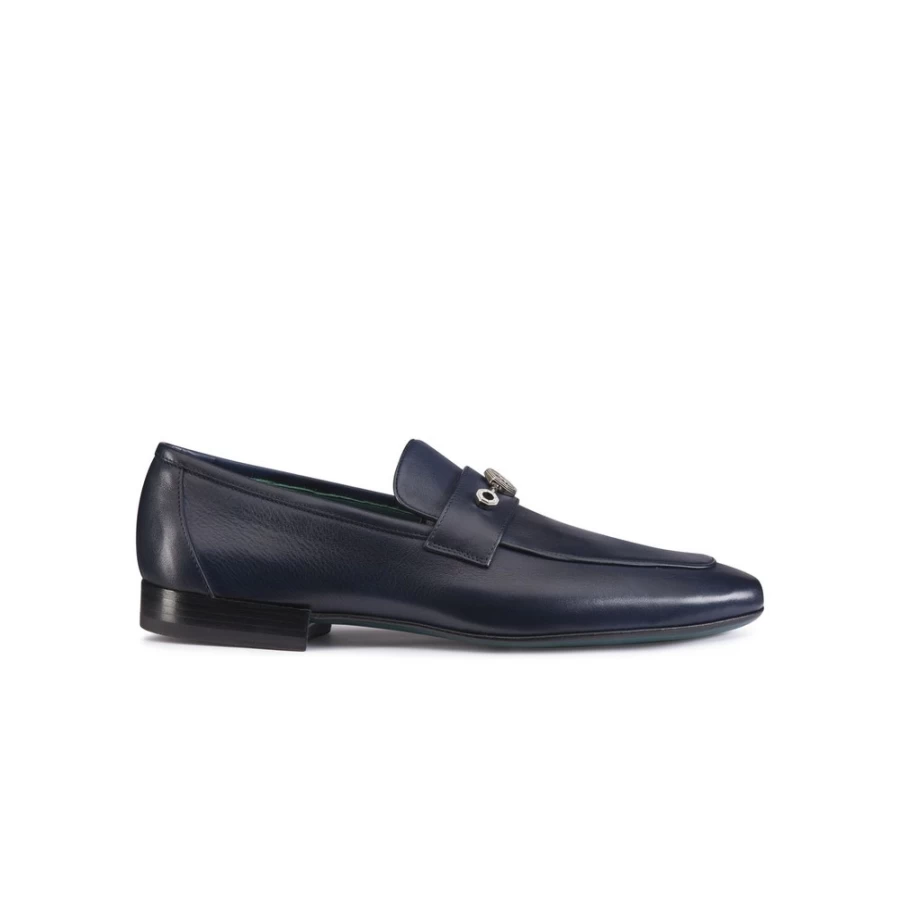 Stefano Ricci Men's B013 Brown Calfskin Leather Loafers - Premium Italian Slip-On Dress Shoes