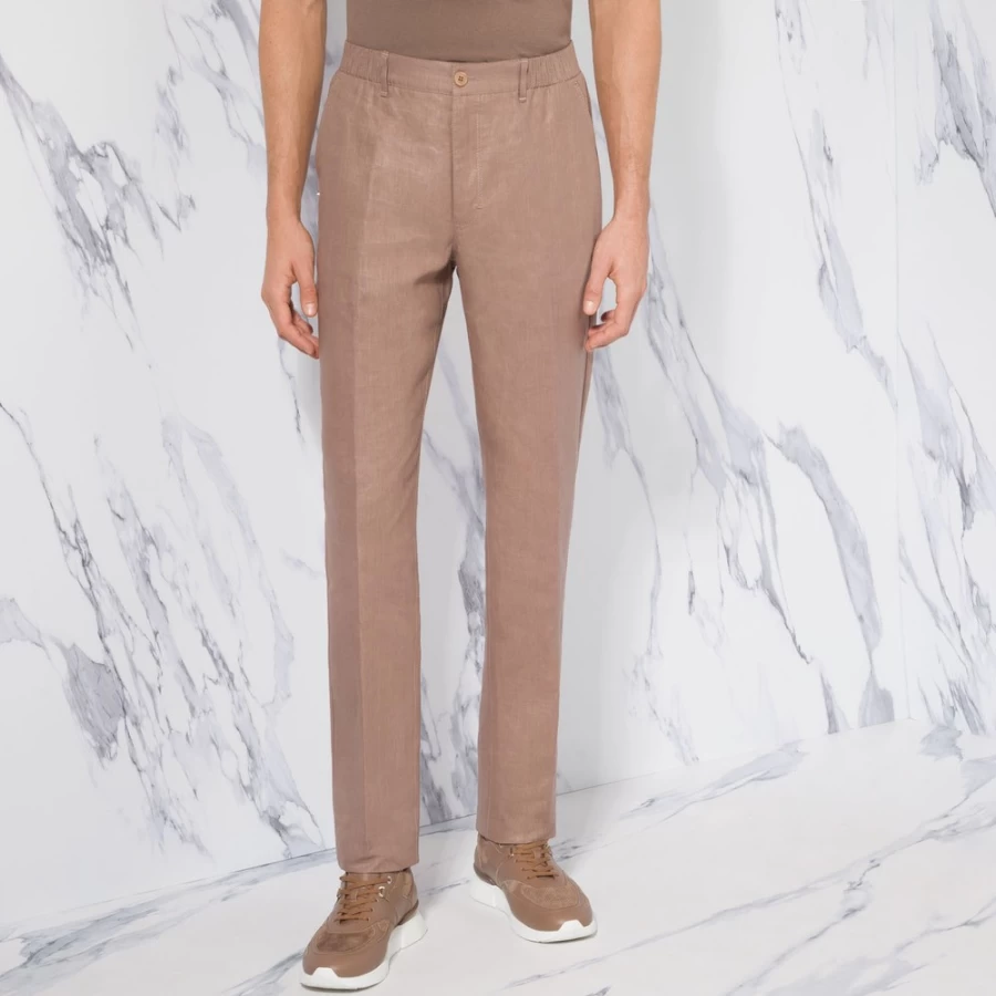 Stefano Ricci Men's Premium Linen Trousers for Comfort & Style