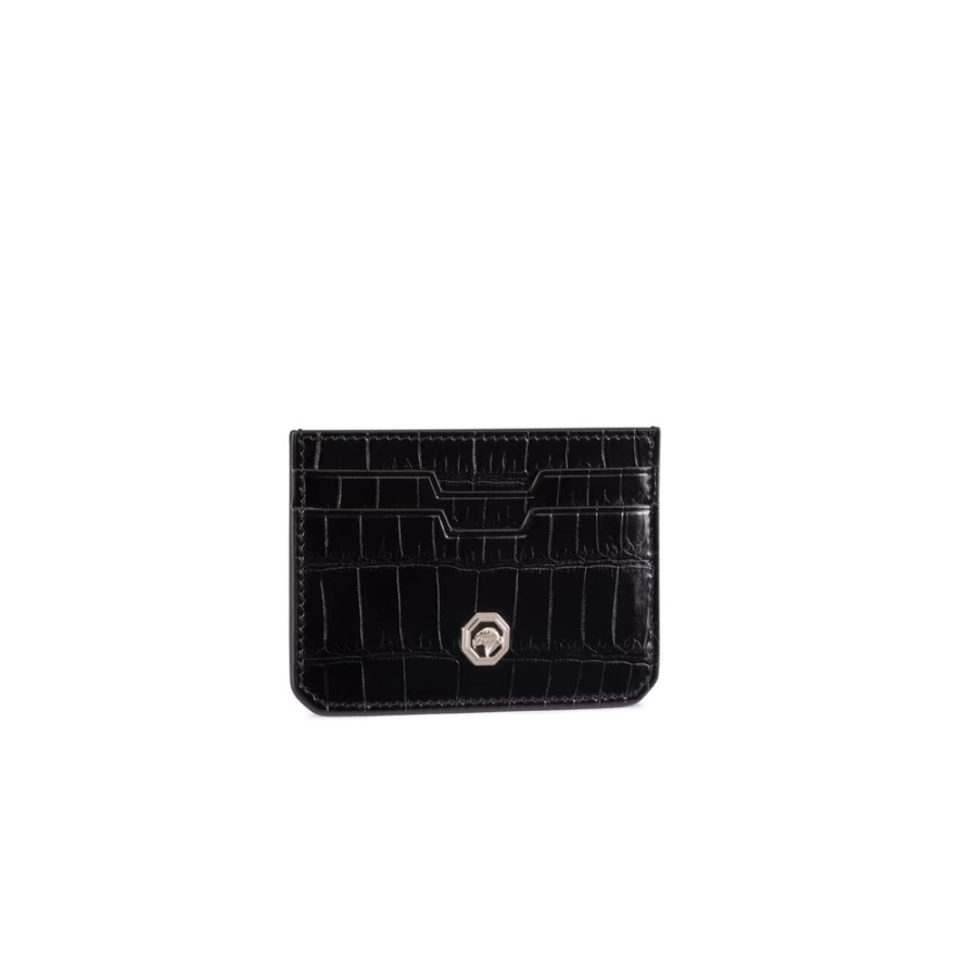 "Stefano Ricci Luxury Crocodile & Calfskin Matte Card Holder"