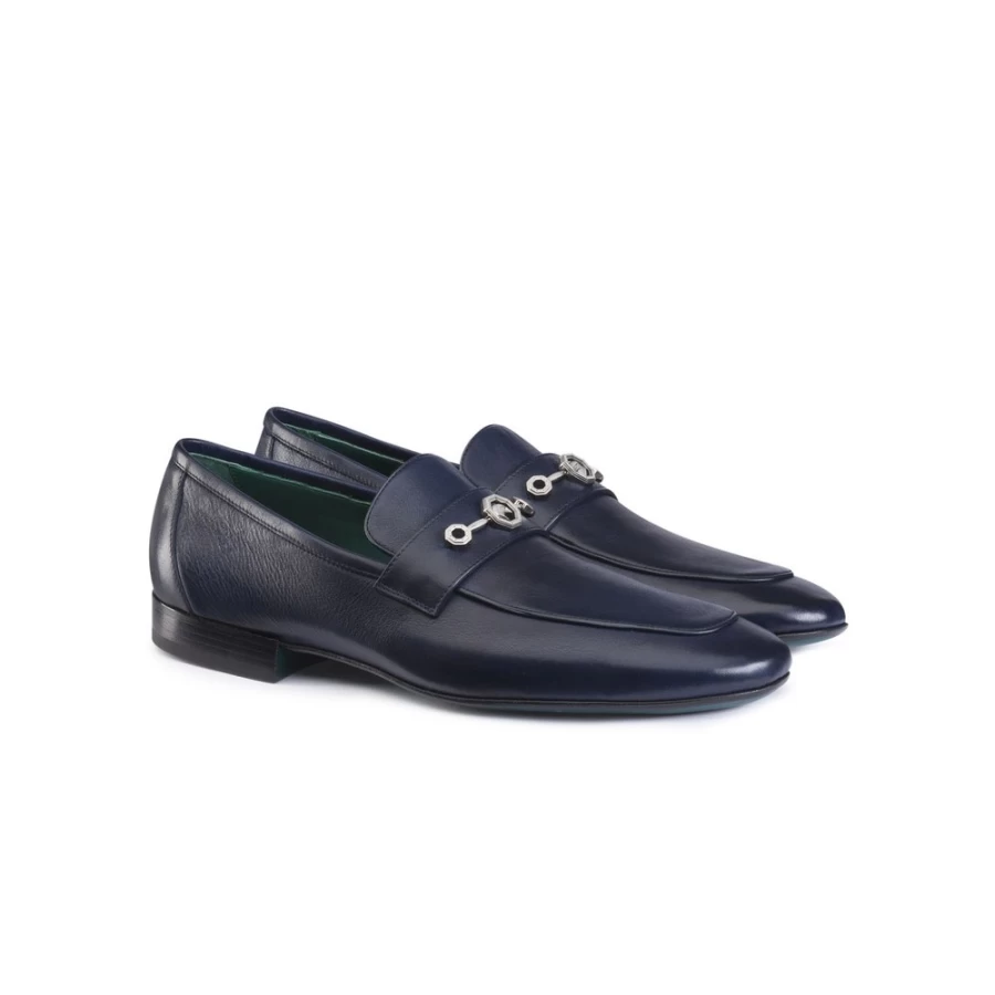 Stefano Ricci Men's B013 Brown Calfskin Leather Loafers - Premium Italian Slip-On Dress Shoes