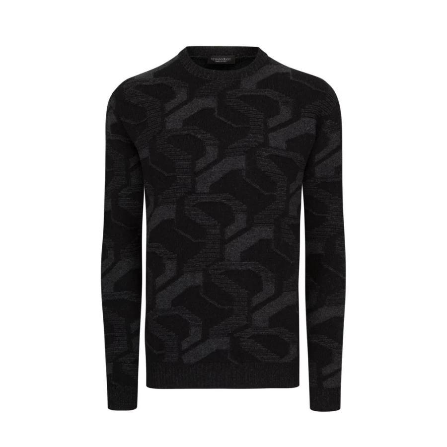 Stefano Ricci Men's Luxury Crewneck Sweatshirt - Premium Cotton Blend Sweater for Men