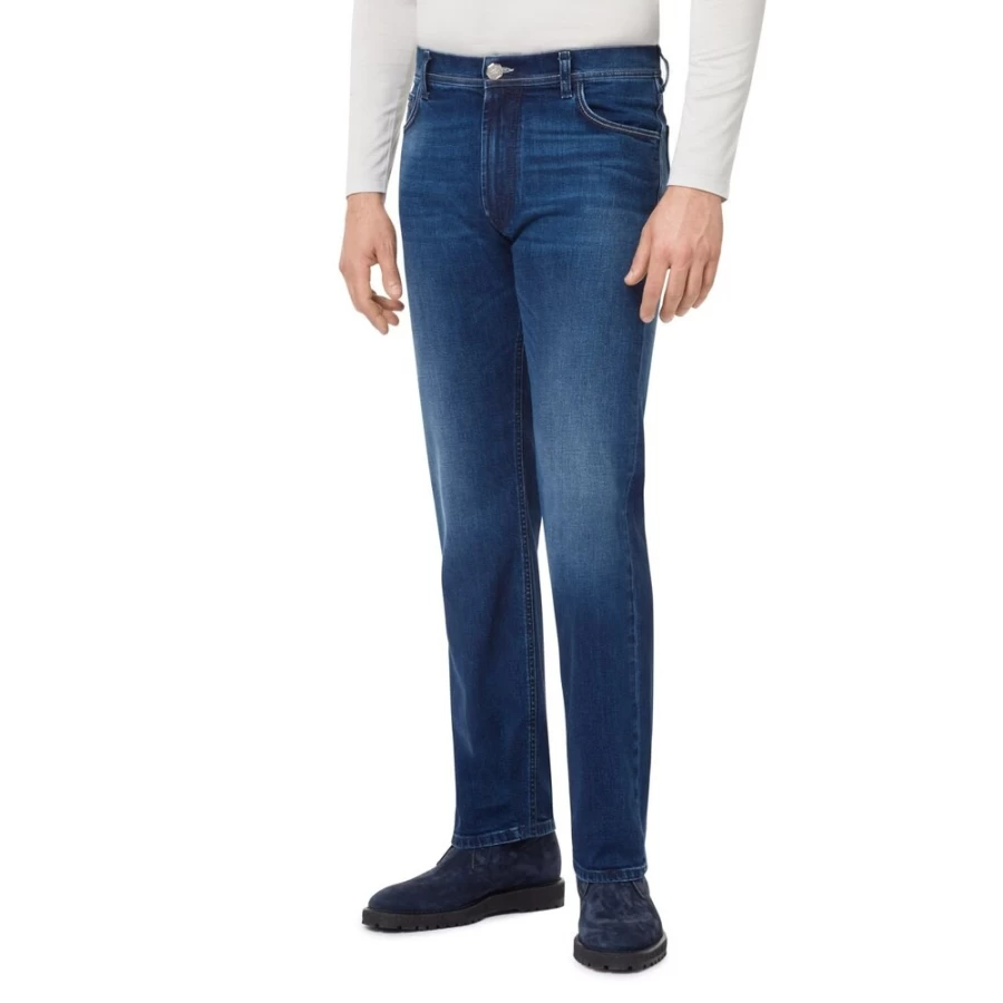 Stefano Ricci Men's Premium Regular Fit Jeans for Classic Comfort & Style
