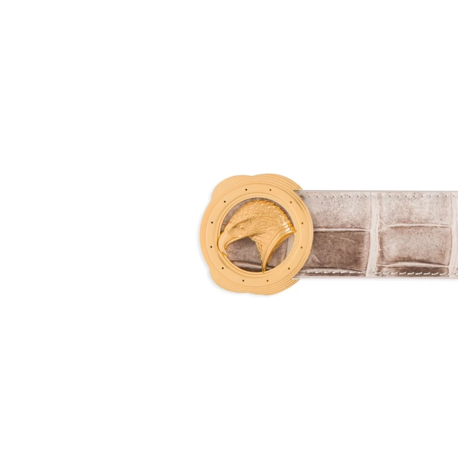 "Stefano Ricci Genuine Crocodile Leather Belt for Men – Premium Himalaya Collection"
