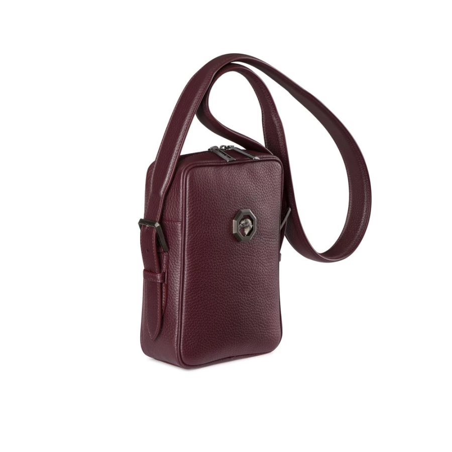 Stefano Ricci Luxury Calfskin Leather Messenger Bag in R015 Brown - Premium Men's Business Briefcase