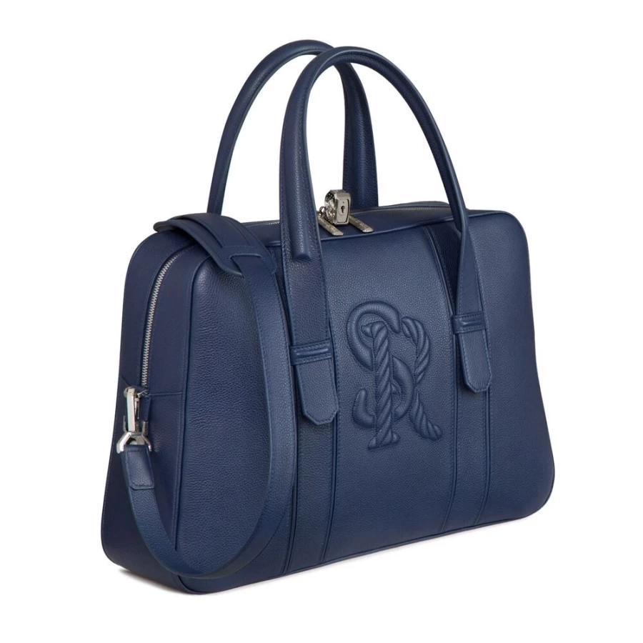 "Stefano Ricci Handmade Luxury Calfskin Business Briefcase for Men"