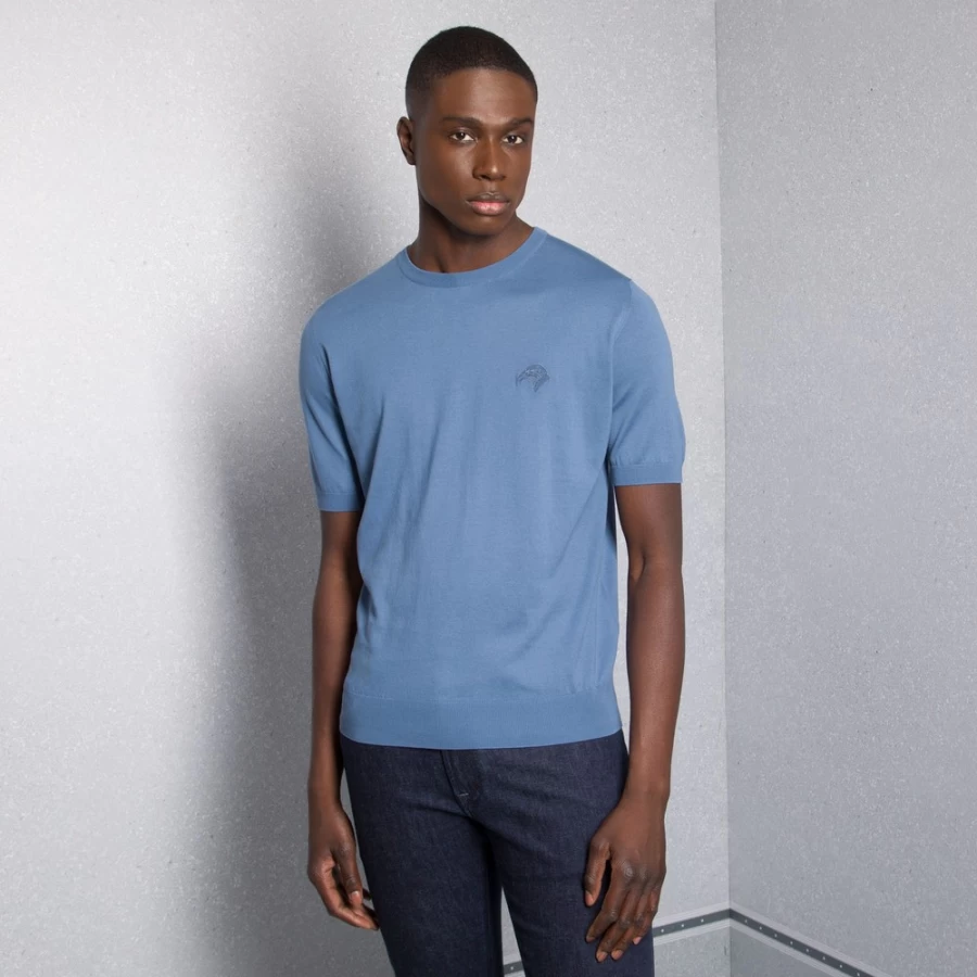 Stefano Ricci Men's Short Sleeve Crewneck Sweater in Color F23145_176