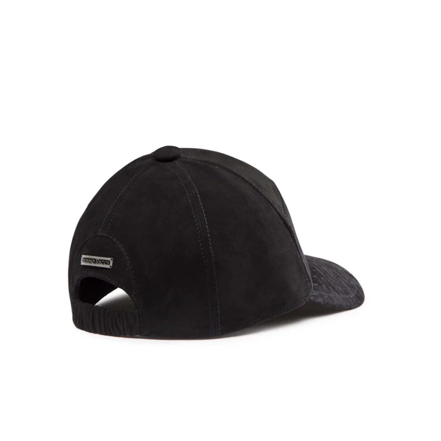 Stefano Ricci Luxury Crocodile Leather & Suede Men's Baseball Cap