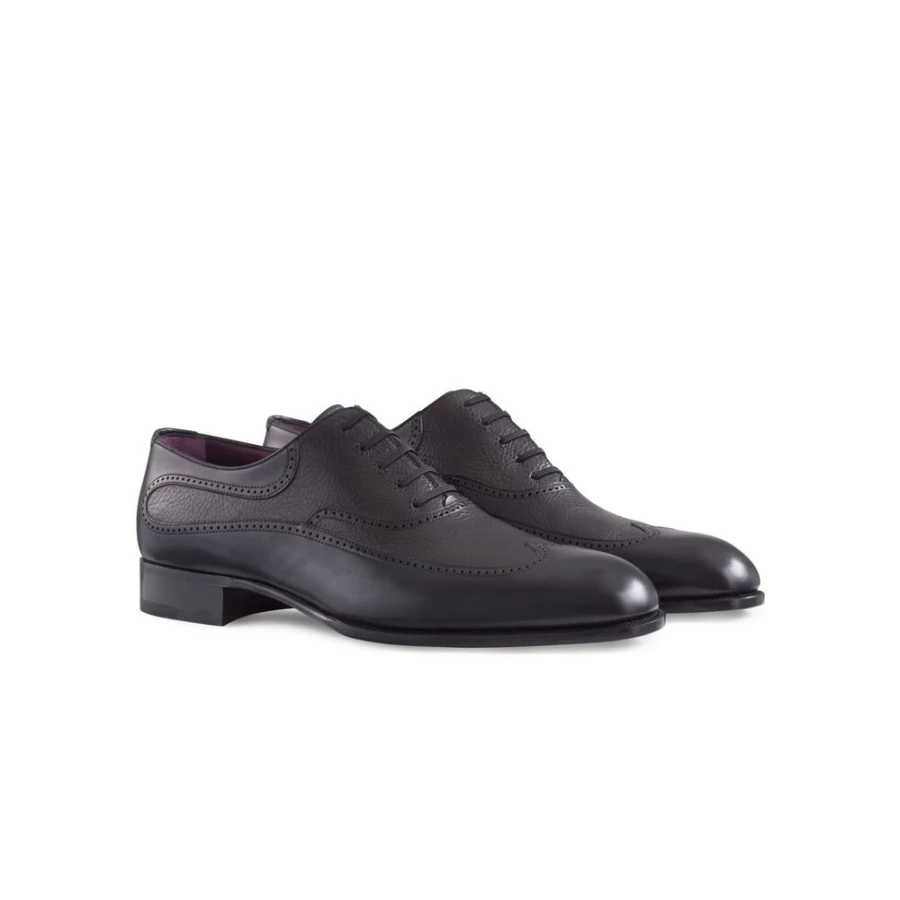 "Stefano Ricci Men's Calfskin Oxford Brogues Dress Shoes - Premium Leather Wingtip Brogues"