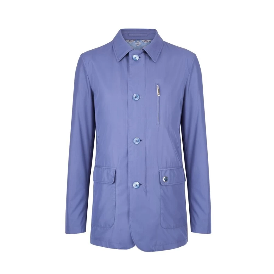 Stefano Ricci Men's Luxury Silk Field Jacket – Premium Travel Blazer for Elegant Outdoors